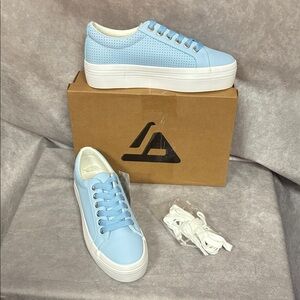 Jabasic Light Blue Platform Sneakers for Women
